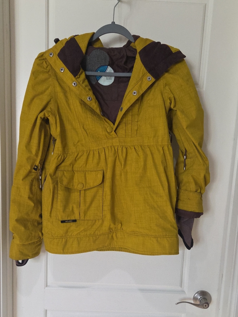 Holden Womens Ski Snowboarding Pullover Anorak Jacket Chartreuse Yellow S